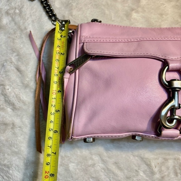 Rebecca Minkoff Leather Crossbody Pink Nickel-tone Hardware Tassel Zipper Pulls - Picture 13 of 16